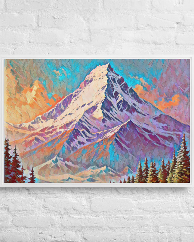 Pacific NW - Digital Art - Framed canvas - FREE SHIPPING