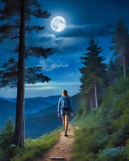 Oregon Full Moon Hiking - Jigsaw puzzle