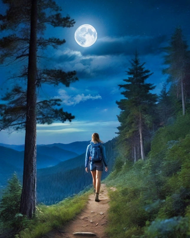 Oregon Full Moon Hiking - Jigsaw puzzle