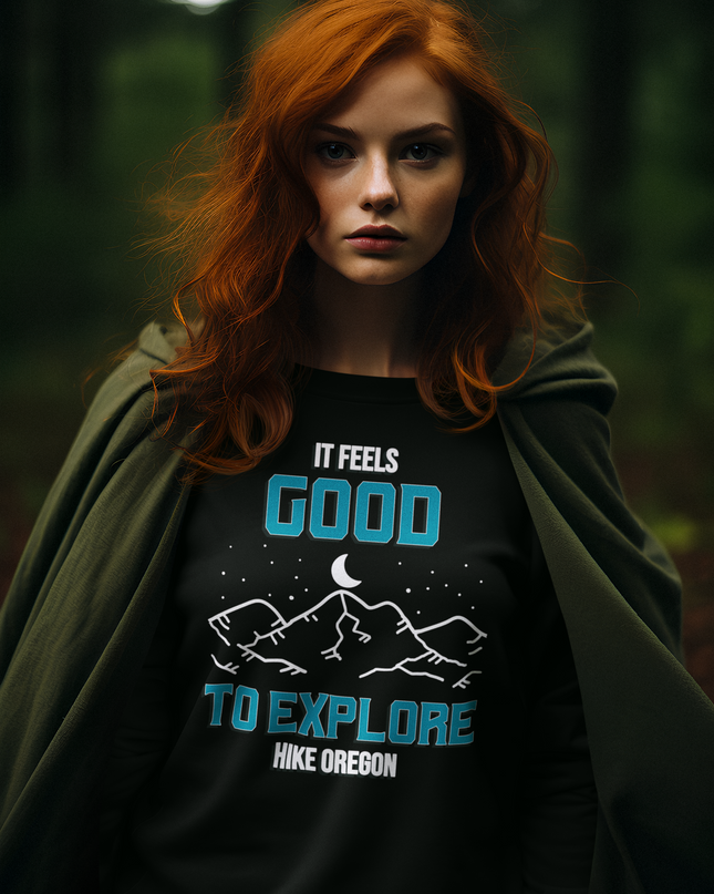 It Feels Good to Explore - Hike Oregon - Unisex Premium Sweatshirt