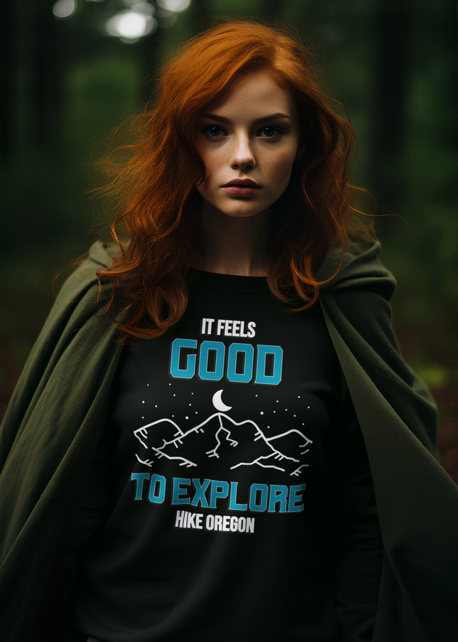 It Feels Good to Explore - Hike Oregon - Unisex Premium Sweatshirt