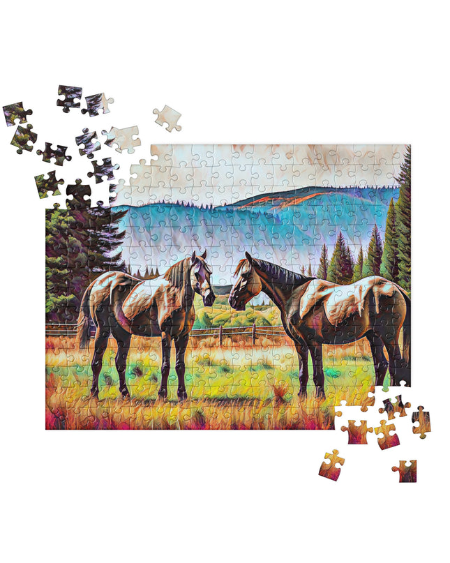 Central Oregon Horses - Digital Art - Jigsaw puzzle