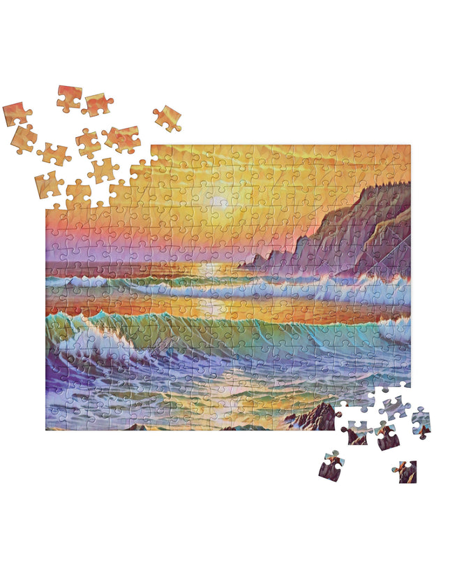 Oregon Coast Sunset - Digital Art - Jigsaw puzzle
