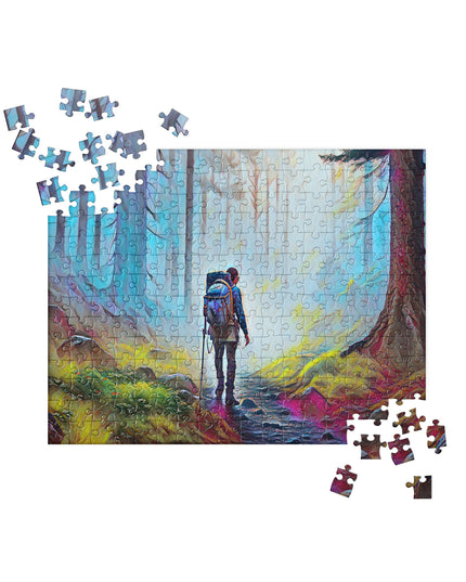 Hiking the Oregon Woods - Digital Art - Jigsaw puzzle