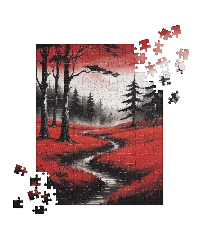 Landscape in Red and Black - Jigsaw puzzle