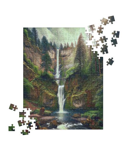 Multnomah Falls/2 - Digital Art - Jigsaw puzzle