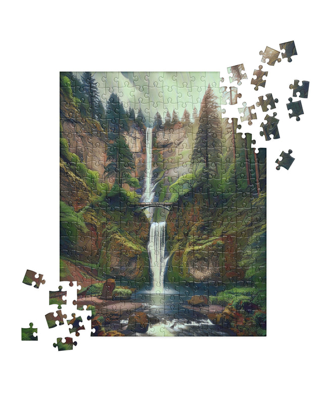 Multnomah Falls/2 - Digital Art - Jigsaw puzzle