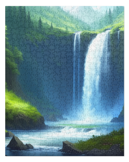 Beautiful Oregon Waterfalls - Digital Art - Jigsaw puzzle