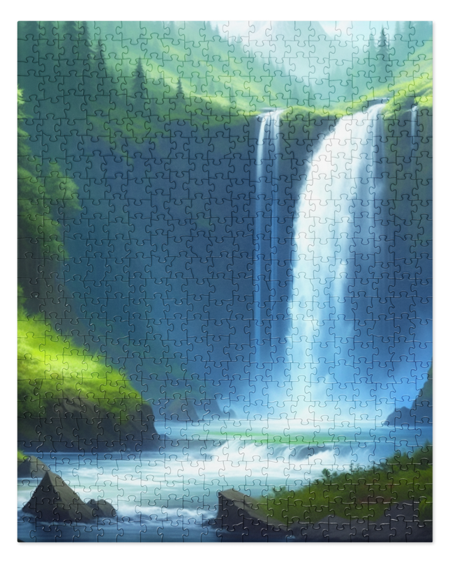 Beautiful Oregon Waterfalls - Digital Art - Jigsaw puzzle