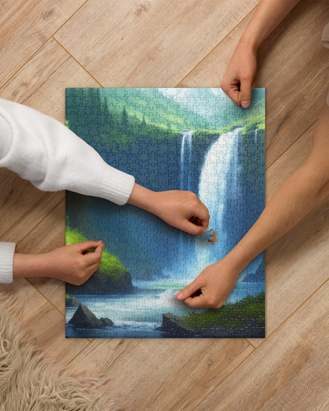 Beautiful Oregon Waterfalls - Digital Art - Jigsaw puzzle