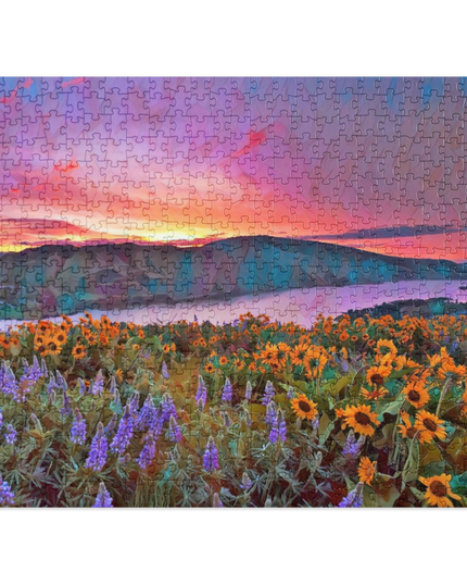 Columbia River Gorge - Wildflowers - Digital Art - Jigsaw puzzle