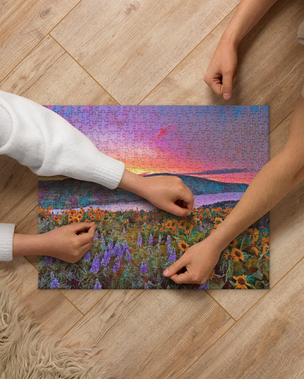 Columbia River Gorge - Wildflowers - Digital Art - Jigsaw puzzle
