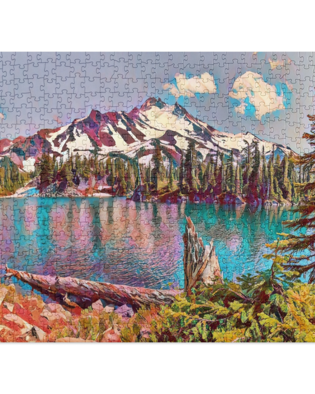 Mount Jefferson - Digital Art - Jigsaw puzzle