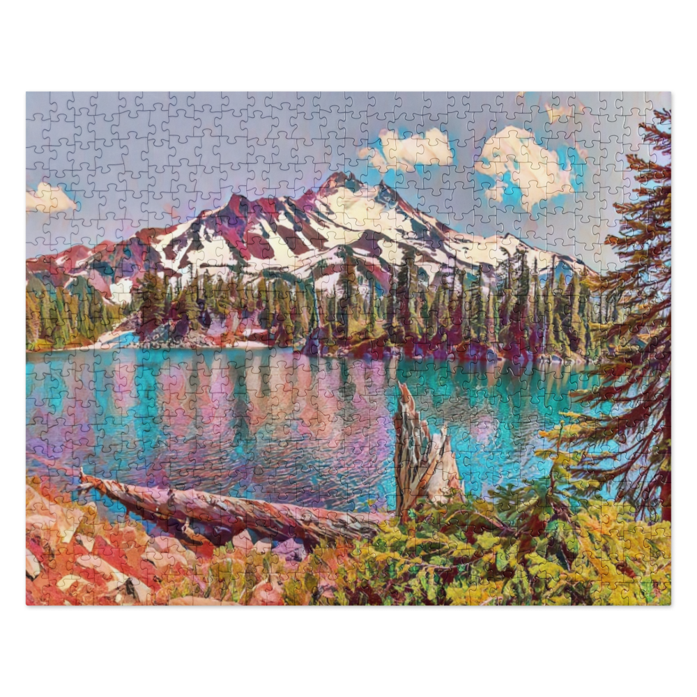Mount Jefferson - Digital Art - Jigsaw puzzle