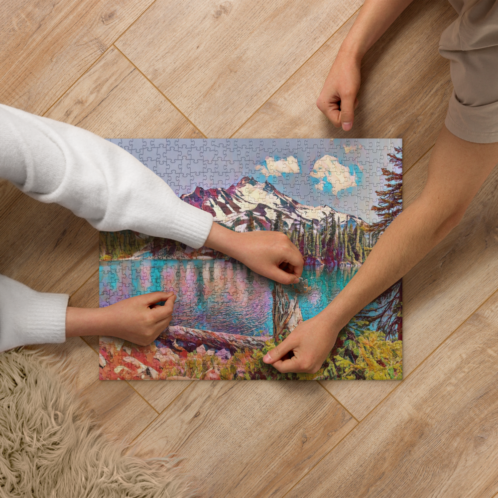 Mount Jefferson - Digital Art - Jigsaw puzzle