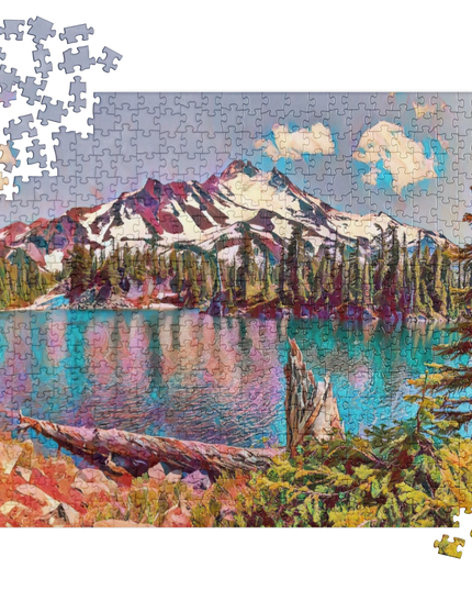 Mount Jefferson - Digital Art - Jigsaw puzzle
