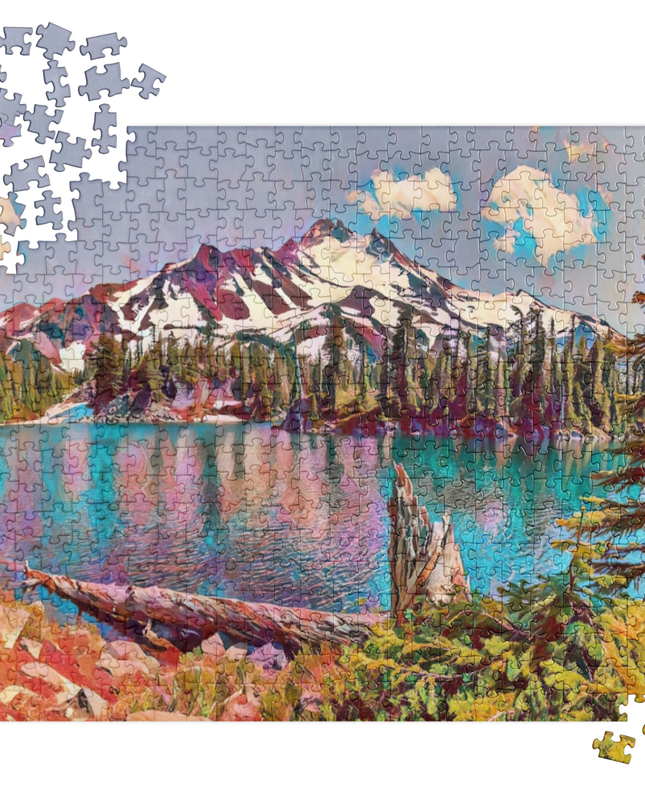 Mount Jefferson - Digital Art - Jigsaw puzzle