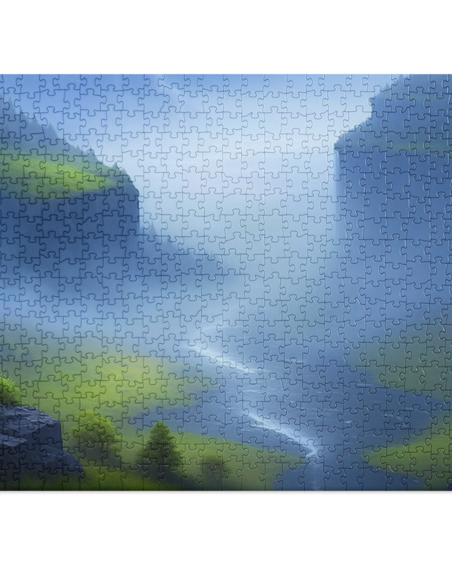 Foggy River - Digital Art - Jigsaw puzzle