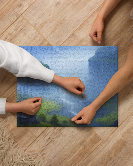 Foggy River - Digital Art - Jigsaw puzzle