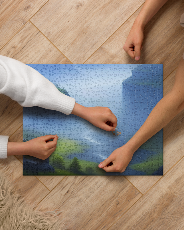 Foggy River - Digital Art - Jigsaw puzzle