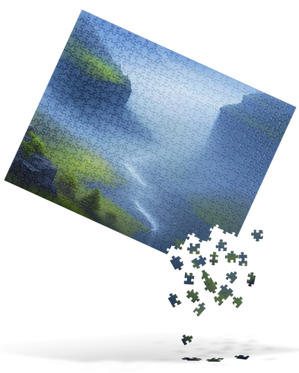 Foggy River - Digital Art - Jigsaw puzzle