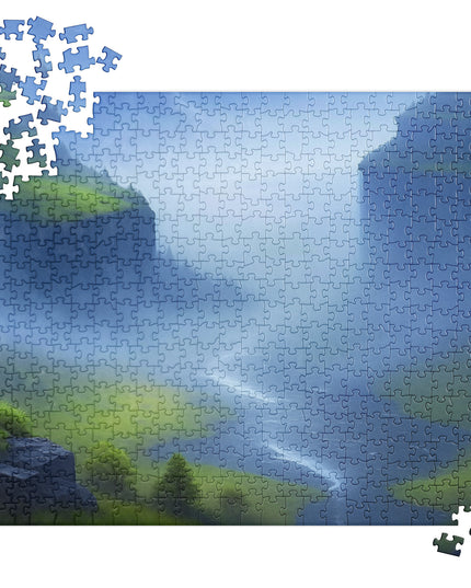 Foggy River - Digital Art - Jigsaw puzzle