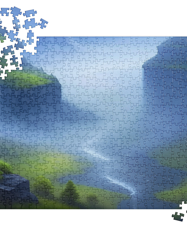 Foggy River - Digital Art - Jigsaw puzzle