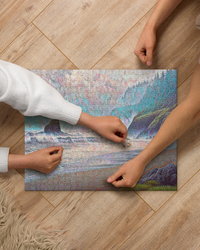 Oregon - Ocean Beach - Digital Art - Jigsaw puzzle