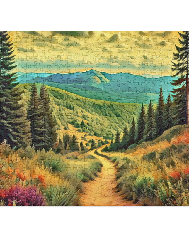 Hiking Oregon - Digital Art - Jigsaw puzzle