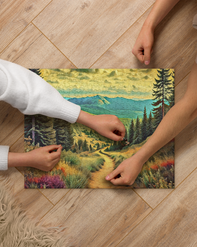 Hiking Oregon - Digital Art - Jigsaw puzzle