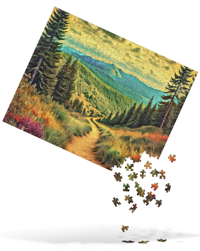 Hiking Oregon - Digital Art - Jigsaw puzzle