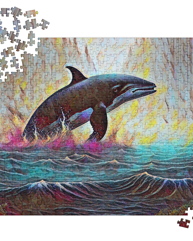 Pacific Northwest Orca - Digital Art - Jigsaw puzzle