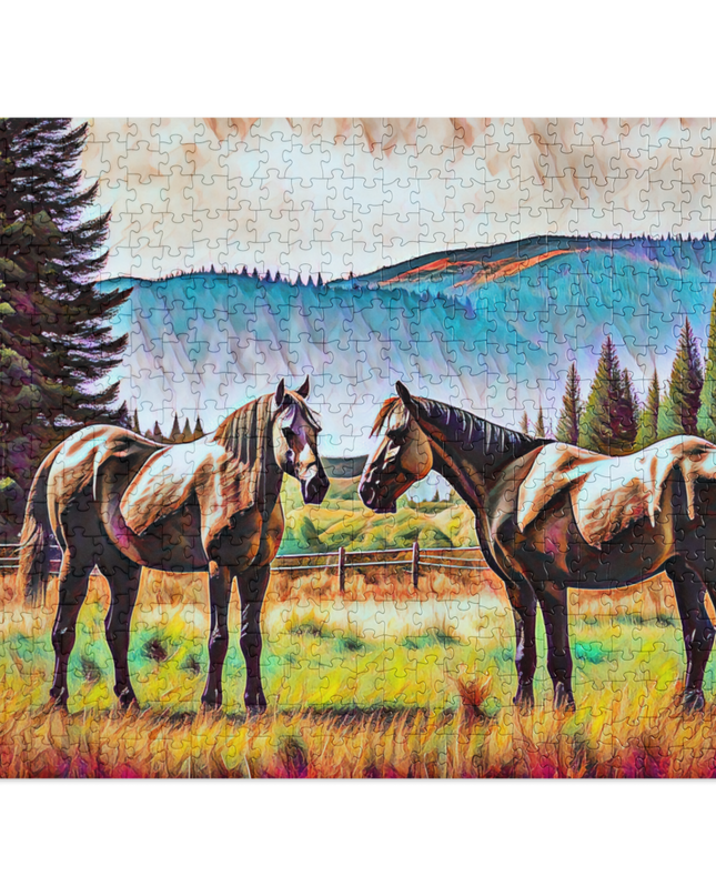 Central Oregon Horses - Digital Art - Jigsaw puzzle