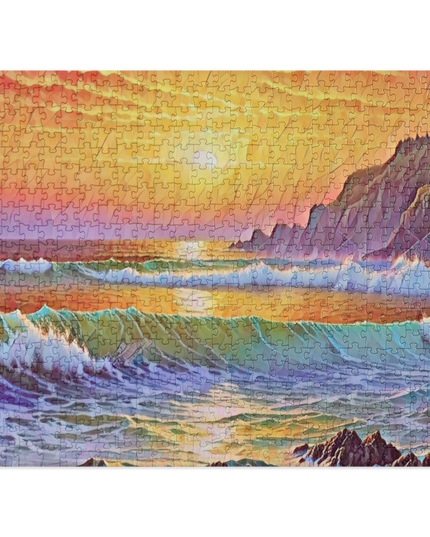 Oregon Coast Sunset - Digital Art - Jigsaw puzzle