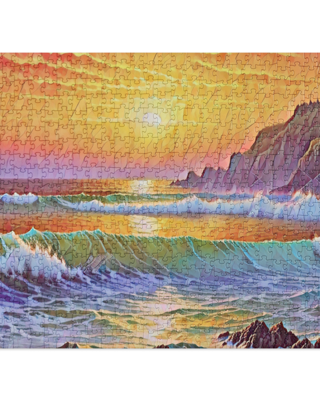Oregon Coast Sunset - Digital Art - Jigsaw puzzle