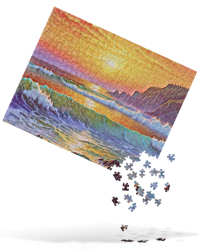 Oregon Coast Sunset - Digital Art - Jigsaw puzzle