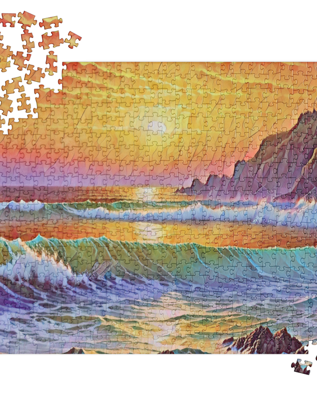 Oregon Coast Sunset - Digital Art - Jigsaw puzzle