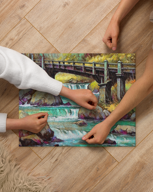 Oregon Bridge - Digital Art - Jigsaw puzzle