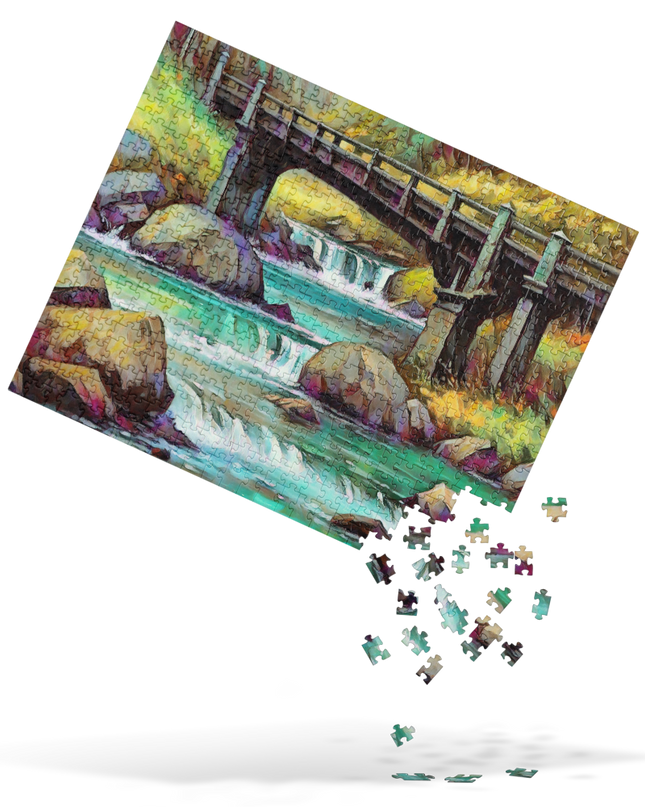 Oregon Bridge - Digital Art - Jigsaw puzzle