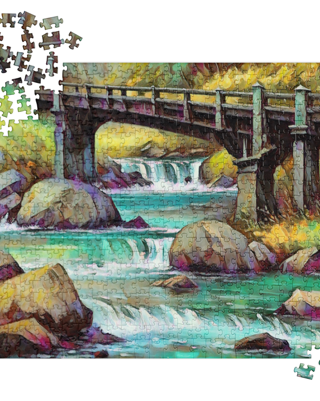 Oregon Bridge - Digital Art - Jigsaw puzzle