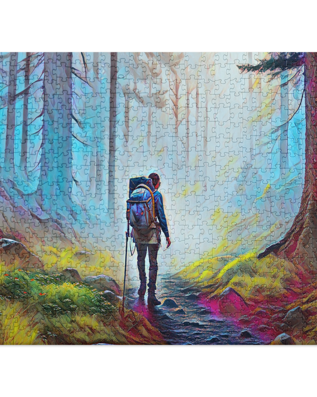 Hiking the Oregon Woods - Digital Art - Jigsaw puzzle