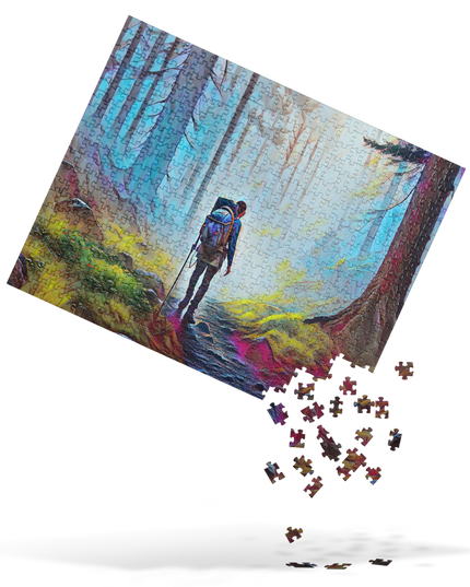 Hiking the Oregon Woods - Digital Art - Jigsaw puzzle