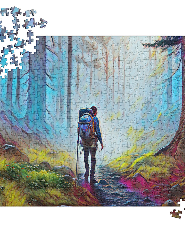 Hiking the Oregon Woods - Digital Art - Jigsaw puzzle