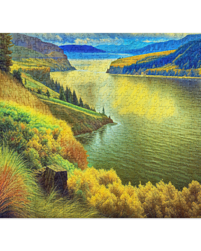 Columbia River Gorge - Digital Art - Jigsaw puzzle