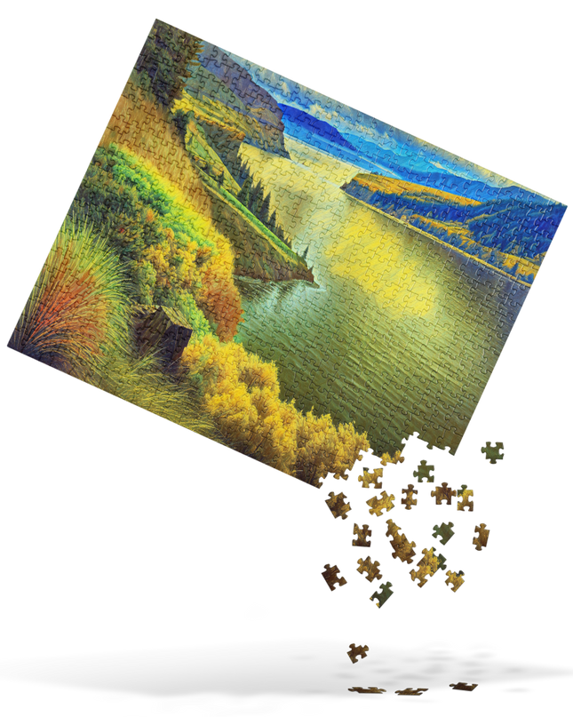 Columbia River Gorge - Digital Art - Jigsaw puzzle