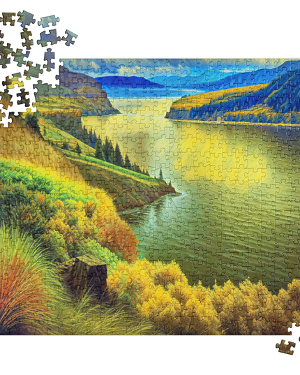 Columbia River Gorge - Digital Art - Jigsaw puzzle