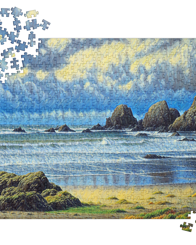 Oregon Coast - Digital Art -Jigsaw puzzle