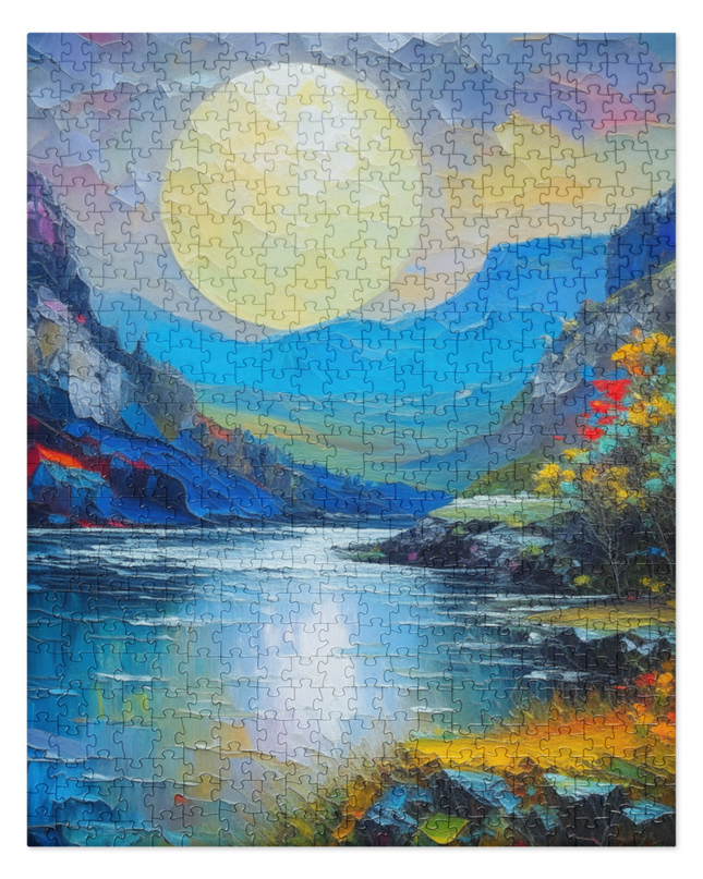 Moon Over the Gorge - Jigsaw puzzle