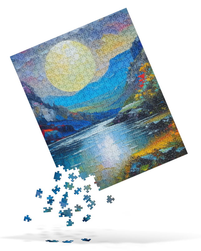Moon Over the Gorge - Jigsaw puzzle