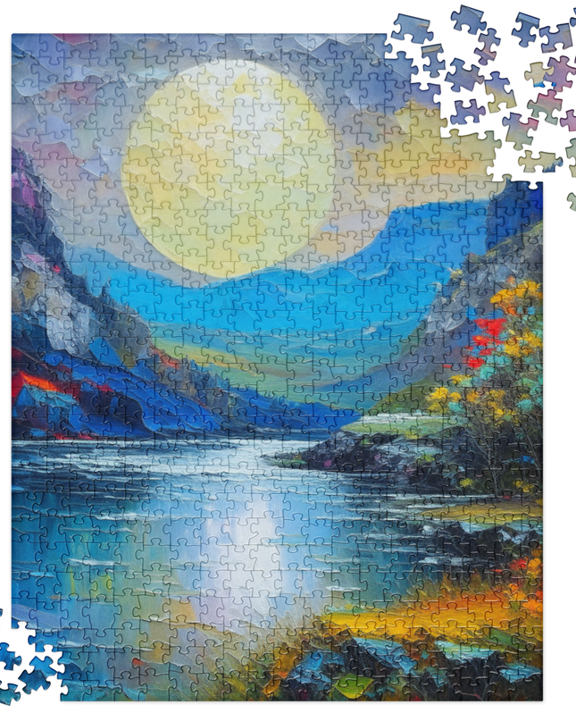 Moon Over the Gorge - Jigsaw puzzle